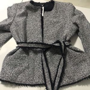 Ann Taylor Tweed Blazer, Navy & White, BNWT